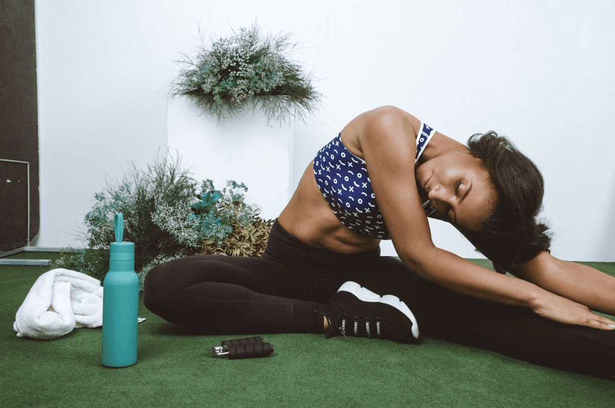 woman wearing athleisure clothing